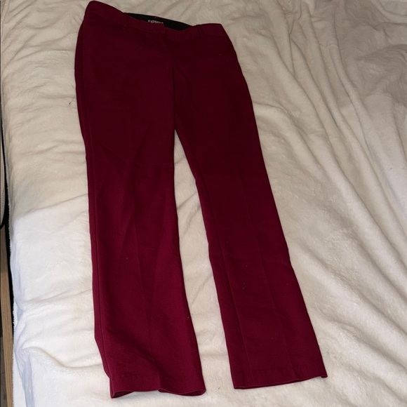Express Pants - Express Straight Leg Pants in Burgundy